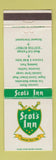 Matchbook Cover - Scot's Inn Columbus Springfield Piqua Lima OH