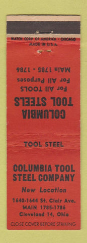 Matchbook Cover - Columbia Tool Steel Cleveland OH