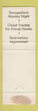Matchbook Cover - Johnston's Hilltop Restaurant Richburg NY