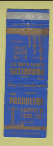 Matchbook Cover - Producers Supply & Tool oil gas wells Fort Worth TX WEAR