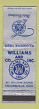 Matchbook Cover - Williams and Co Metal Warehouse Columbus OH WORN