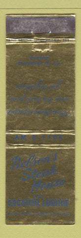 Matchbook Cover - Nelson's Steak House Chicago IL WEAR