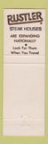 Matchbook Cover - Rustler Steak House CHAIN