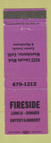 Matchbook Cover - Fireside Restaurant Westchester CA