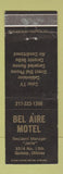 Matchbook Cover - Bel Aire Motel Quincy IL WEAR