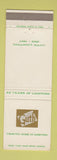 Matchbook Cover - Guth Lighting 1967 WEAR