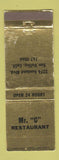 Matchbook Cover - Mr C Restaurant Sun Valley CA WEAR