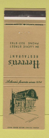 Matchbook Cover - Herren's Restaurant Atlanta GA