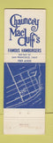 Matchbook Cover - Chauncey Mac Duff's Hamburgers San Francisco CA