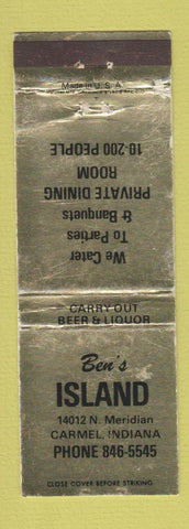 Matchbook Cover - Ben's Island Carmel IN WEAR