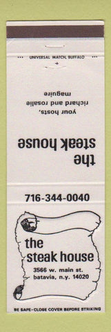 Matchbook Cover - The Steak House Batavia NY