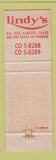 Matchbook Cover - Lindy's Restaurant New York City