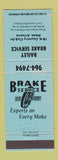 Matchbook Cover - Bailey Brake Service Mesa AZ