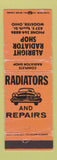 Matchbook Cover - Albright Radiator Shop Wooster OH WORN ORANGE