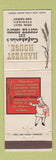 Matchbook Cover - Harvest House Cafeterias