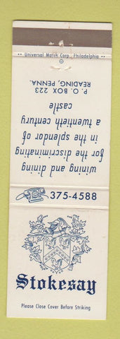 Matchbook Cover - Stokesay Reading PA WEAR