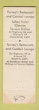 Matchbook Cover - Farnesi's Restaurant Chevron oil gas Chowchilla Madera CA