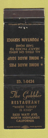 Matchbook Cover - The Gobbler Restaurant North Highlands CA WEAR