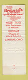 Matchbook Cover - Bretean's Restaurant Canton OH