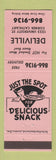 Matchbook Cover - Deliville Restaurant Canada