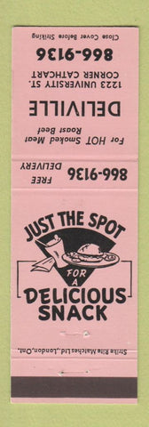 Matchbook Cover - Deliville Restaurant Canada