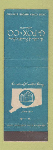 Matchbook Cover - G Fox & Co CT Connecticut