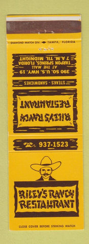 Matchbook Cover - Riley's Ranch Restaurant Tarpon Springs FL
