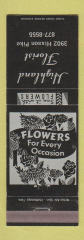 Matchbook Cover - Highland Florist Flowers Chattanooga TN