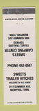Matchbook Cover - Sweets Tariler Hitches Camping Center Memphis TN