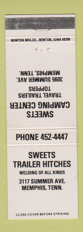 Matchbook Cover - Sweets Tariler Hitches Camping Center Memphis TN
