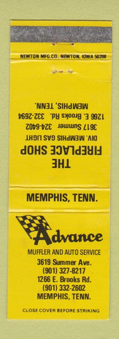 Matchbook Cover - Advance Muffler Memphis TN