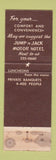 Matchbook Cover - Jack Rogers Jump n Jack Restaurant Torrance CA WEAR