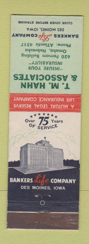Matchbook Cover - TM Hahn Insurance Omaha NE