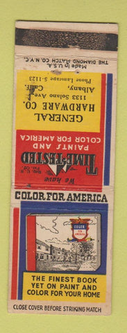 Matchbook Cover - Time Test Paints General Hardware Albany CA WEAR