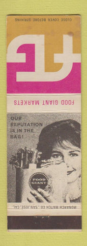 Matchbook Cover - Food Giant Markets girlie CA? WEAR