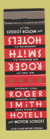 Matchbook Cover - Roger Smith Hotels White Plains NY Waterbury CT Stamford