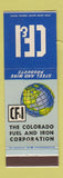 Matchbook Cover - CF&I Colorado Fuel and Iron Corp
