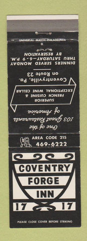 Matchbook Cover - Coventry Forge Inn Coventryville PA WEAR