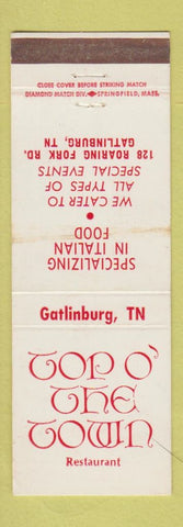 Matchbook Cover - Top o the Town Restaurant Gatlinburg TN