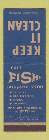 Matchbook Cover - Fish Laundry Dry Cleaning