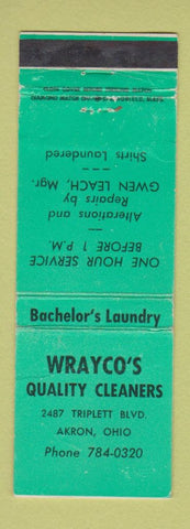 Matchbook Cover - Wrayco's Cleaners Akron OH
