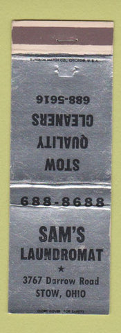 Matchbook Cover - Sam's Laundromat Stow OH