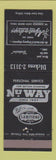 Matchbook Cover - Nu Way Cleaners