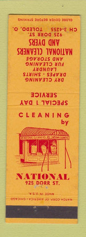Matchbook Cover - National Cleaners and Dyers Toledo OH