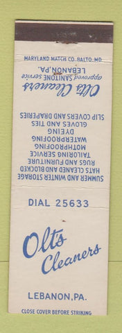 Matchbook Cover - Olt's Cleaners Lebanon PA