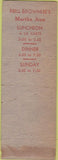 Matchbook Cover - Nell Brownlee's Martha Jean San Francisco CA