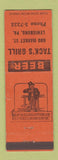 Matchbook Cover - Tack's Grill Lewisburg PA WEAR ORANGE