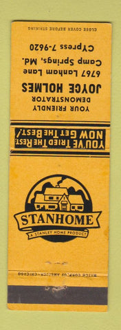 Matchbook Cover - Joyce Holmes Camp Springs MD WEAR