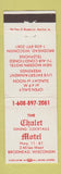 Matchbook Cover - The Chalet Motel Brodhead WI