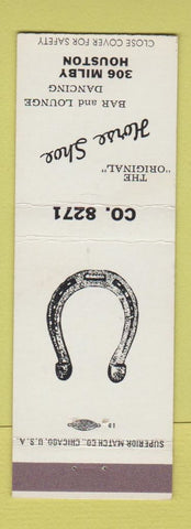 Matchbook Cover - Horse Shoe Bar Houston TX